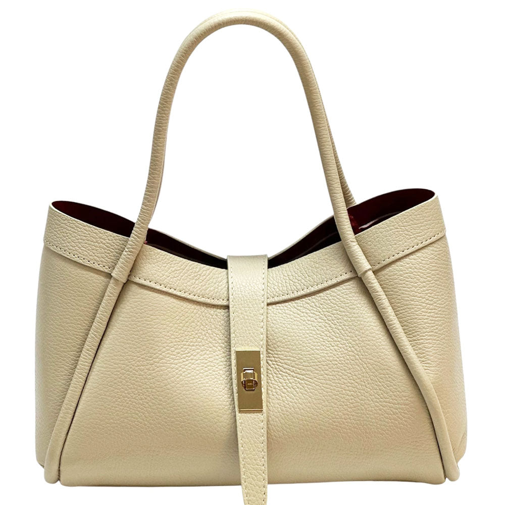 Ottilia Grande Cow Leather Shoulder Bag - Made In Italy