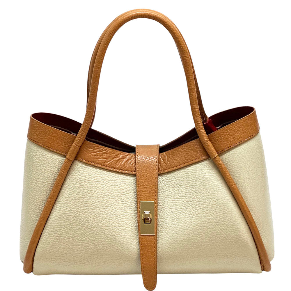 Ottilia Grande Cow Leather Shoulder Bag - Made In Italy