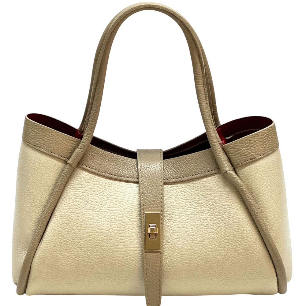 Ottilia Grande Cow Leather Shoulder Bag - Made In Italy