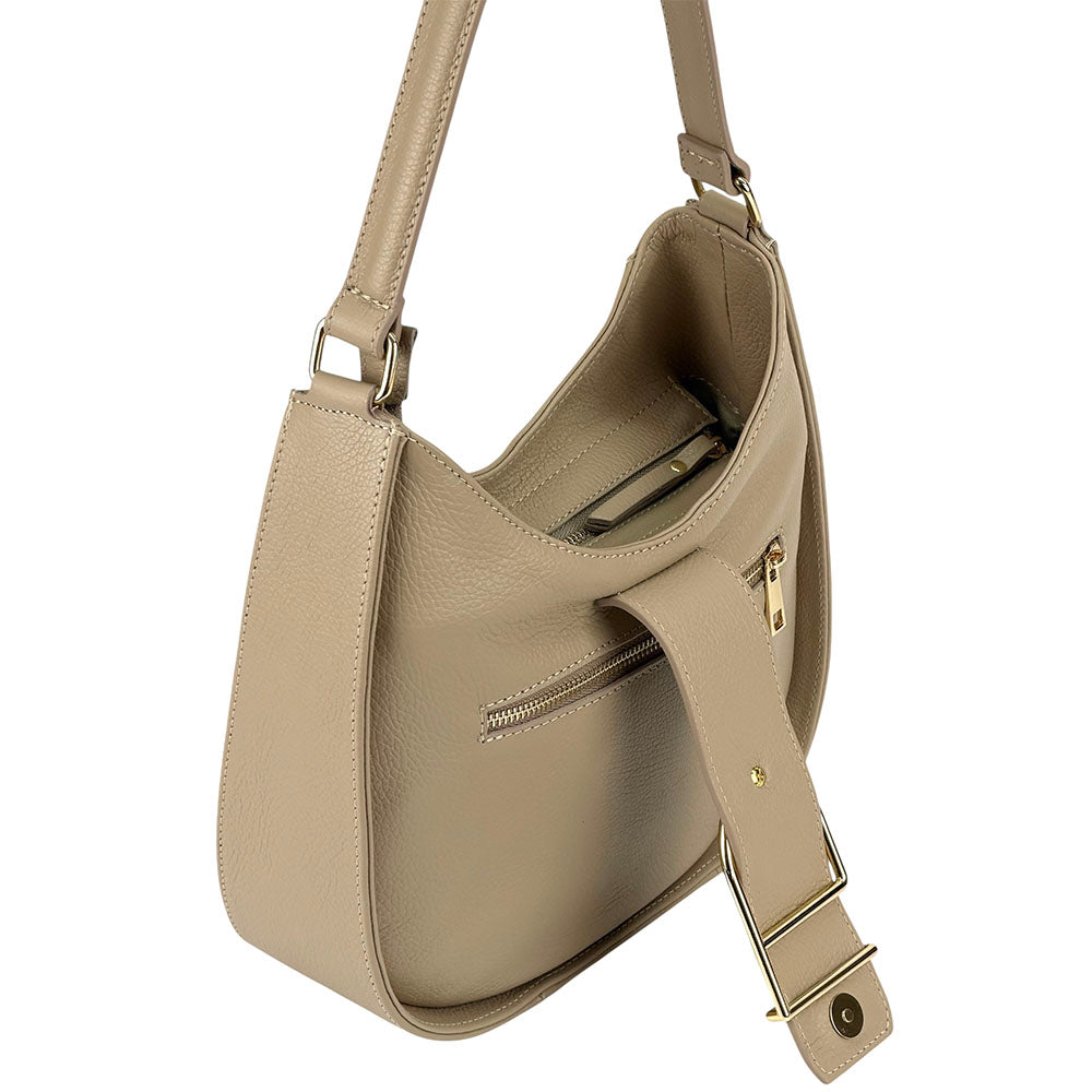 Armonia Leather Shoulder Bag - Made In Italy
