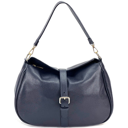 Ardea Cow Leather Shoulder Bag - Made In Italy