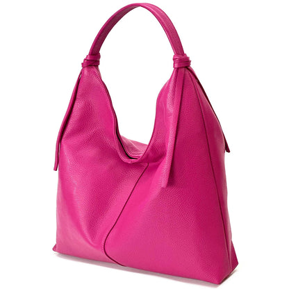 Flavia Oversized Soft Leather Shoulder Bag - Made In Italy