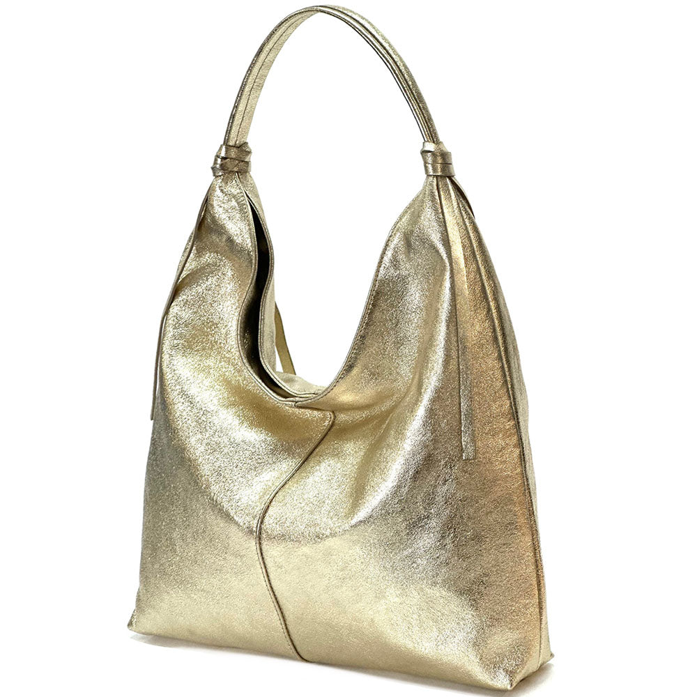 Flavia Oversized Soft Leather Shoulder Bag - Made In Italy