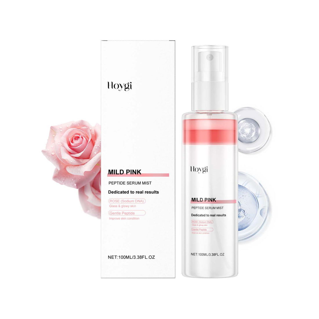 Hoygi Nicotinamide Rose Moisturizing Spray, Gentle Moisturizing Facial Skin Daily Skin Care Wet Compress Spray