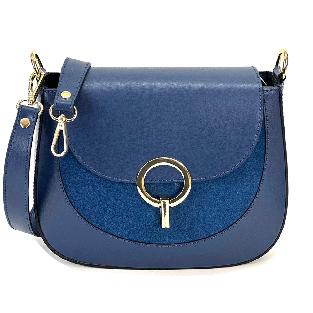 Enrica Convertible Leather Shoulder Bag - Made In Italy