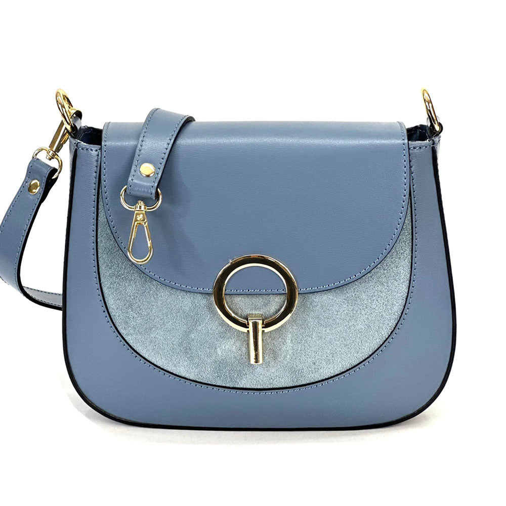 Enrica Convertible Leather Shoulder Bag - Made In Italy