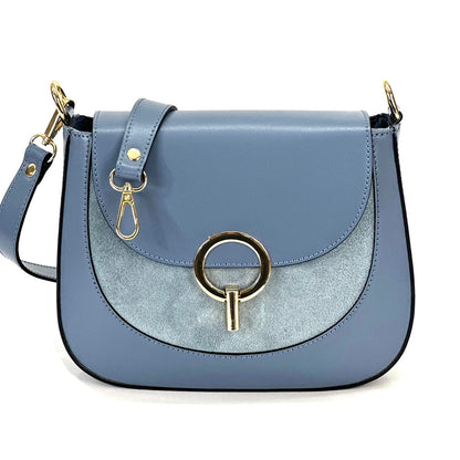 Enrica Convertible Leather Shoulder Bag - Made In Italy