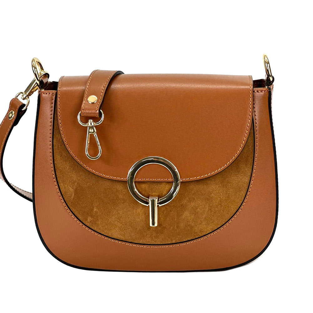 Enrica Convertible Leather Shoulder Bag - Made In Italy