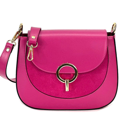 Enrica Convertible Leather Shoulder Bag - Made In Italy