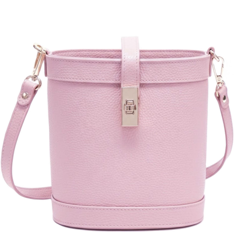 Juliette Cow Leather Bucket Bag - Made In Italy