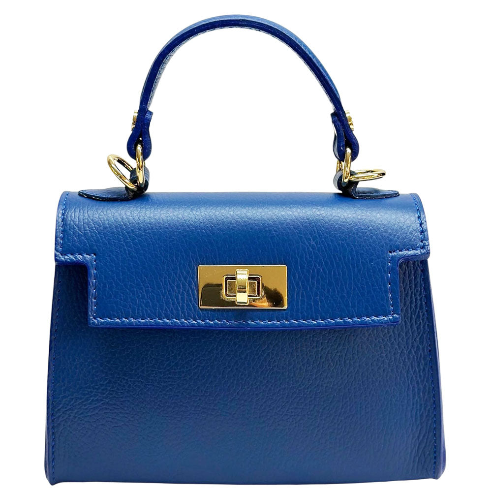 Sofia Structured Cow Leather Handbag - Made In Italy