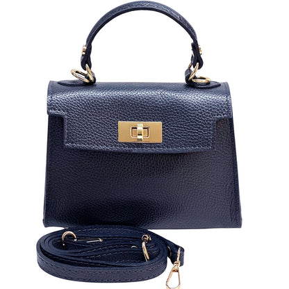 Sofia Structured Cow Leather Handbag - Made In Italy