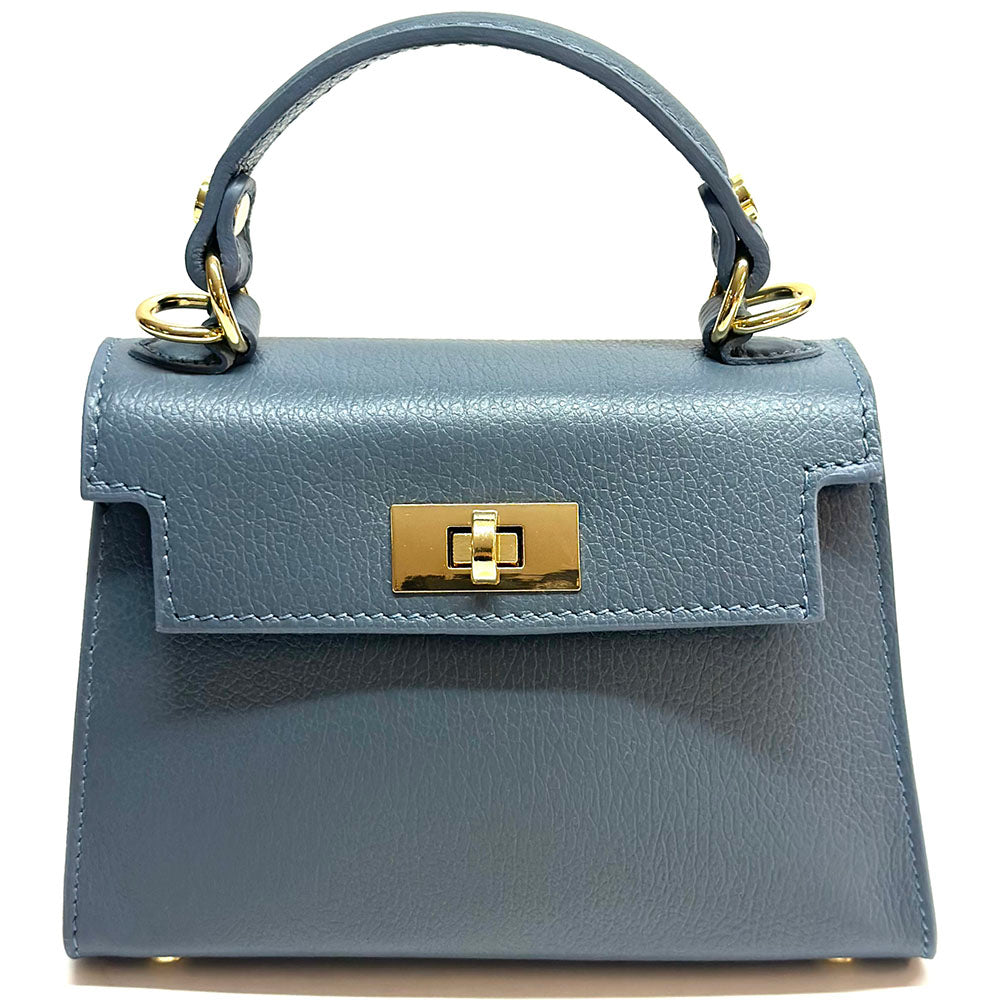 Sofia Structured Cow Leather Handbag - Made In Italy