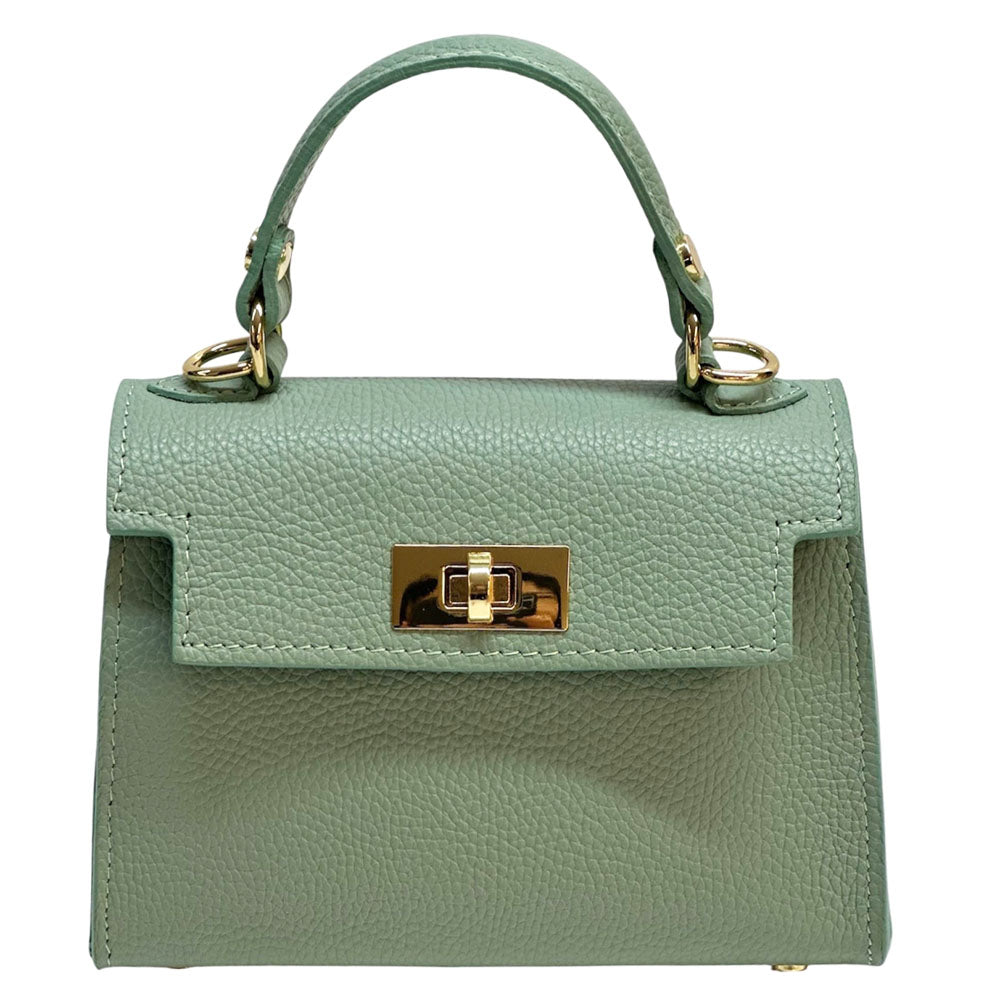 Sofia Structured Cow Leather Handbag - Made In Italy