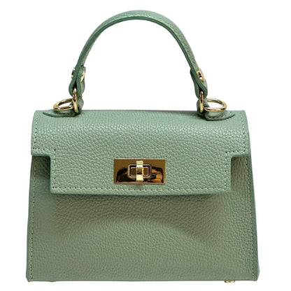 Sofia Structured Cow Leather Handbag - Made In Italy
