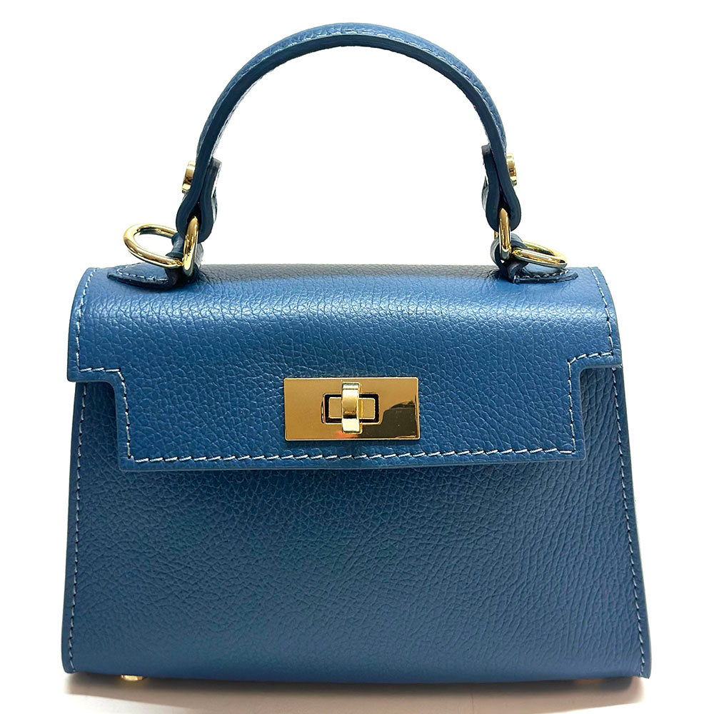 Sofia Structured Cow Leather Handbag - Made In Italy