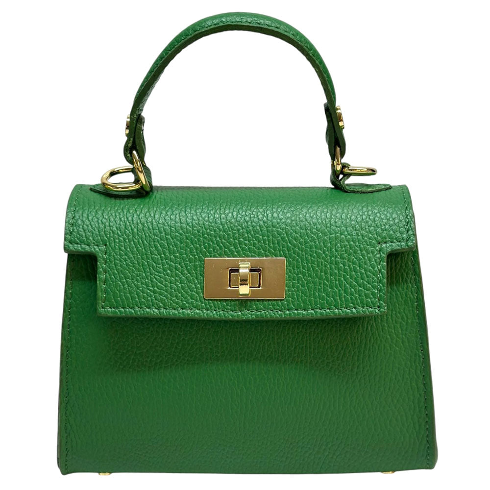 Sofia Structured Cow Leather Handbag - Made In Italy