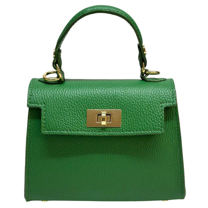 Sofia Structured Cow Leather Handbag - Made In Italy