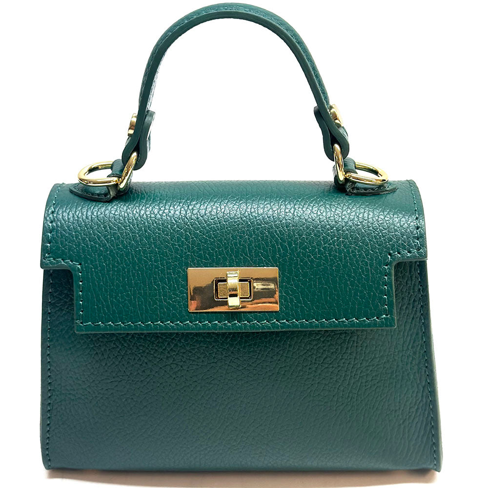 Sofia Structured Cow Leather Handbag - Made In Italy