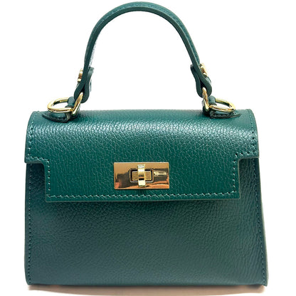 Sofia Structured Cow Leather Handbag - Made In Italy