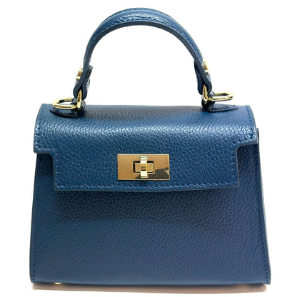 Sofia Structured Cow Leather Handbag - Made In Italy