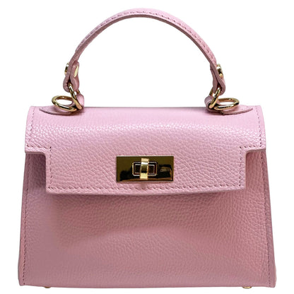 Sofia Structured Cow Leather Handbag - Made In Italy
