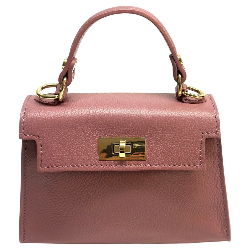 Sofia Structured Cow Leather Handbag - Made In Italy