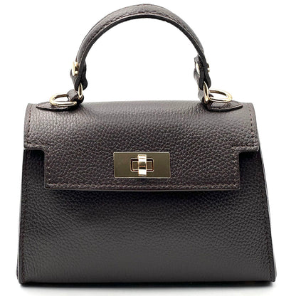 Sofia Structured Cow Leather Handbag - Made In Italy