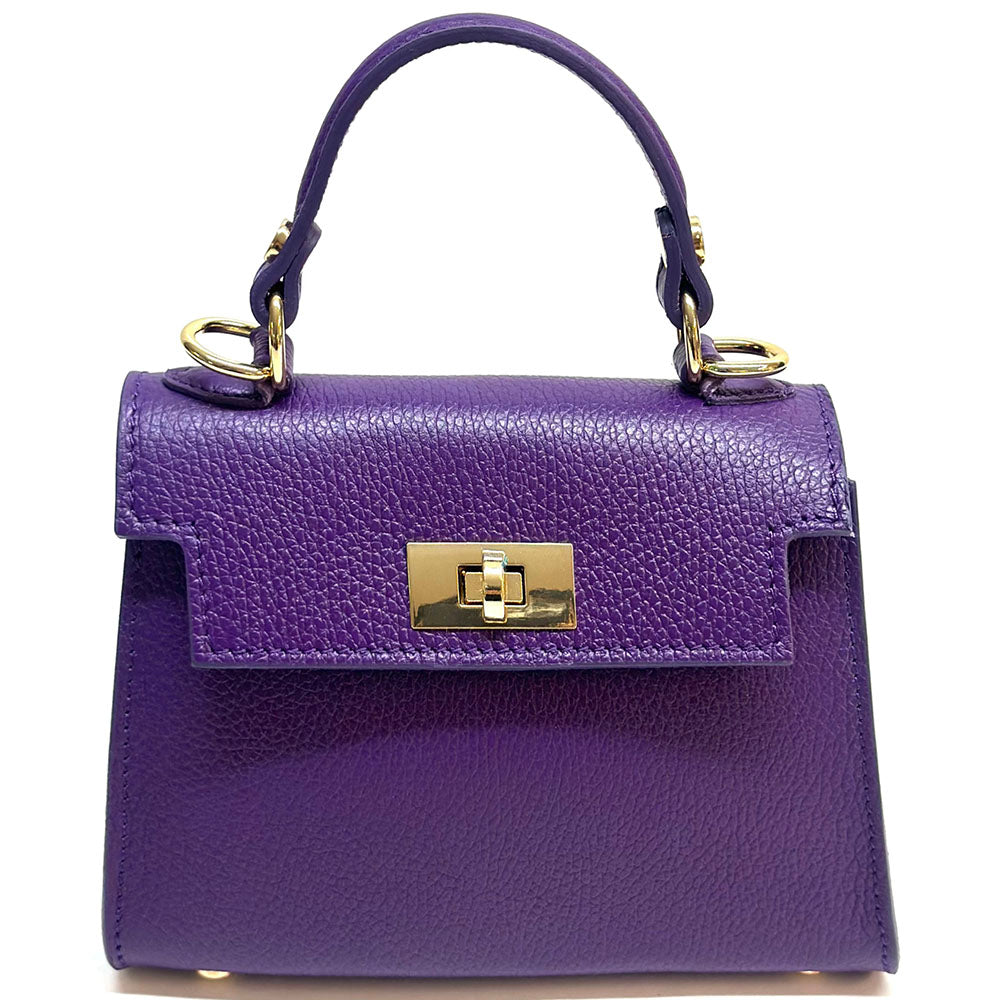 Sofia Structured Cow Leather Handbag - Made In Italy