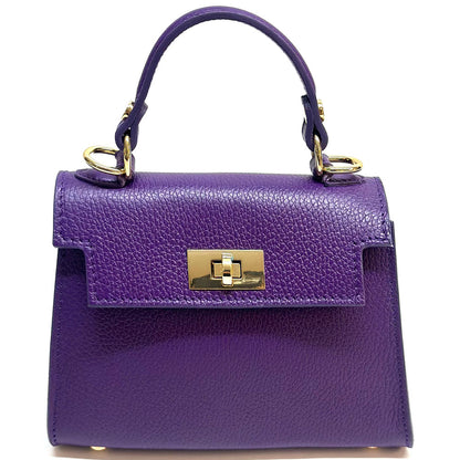 Sofia Structured Cow Leather Handbag - Made In Italy