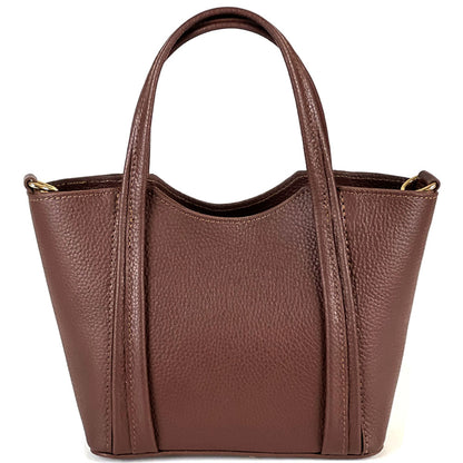 Katrine Small Structured Cow Leather Handbag - Made In Italy