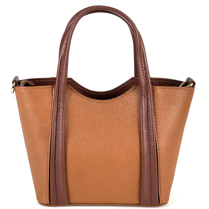 Katrine Small Structured Cow Leather Handbag - Made In Italy