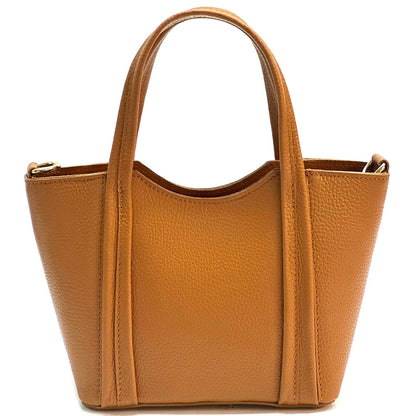 Katrine Small Structured Cow Leather Handbag - Made In Italy