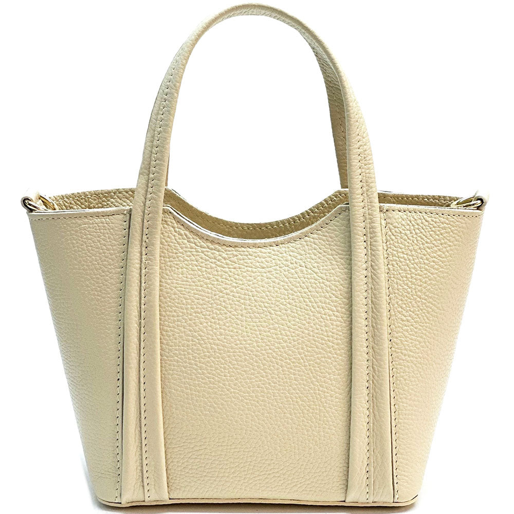 Katrine Small Structured Cow Leather Handbag - Made In Italy
