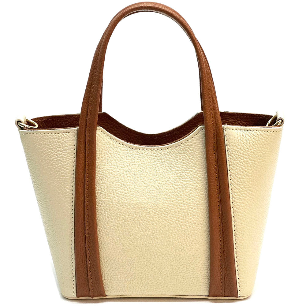 Katrine Small Structured Cow Leather Handbag - Made In Italy