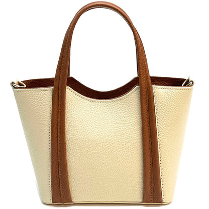 Katrine Small Structured Cow Leather Handbag - Made In Italy