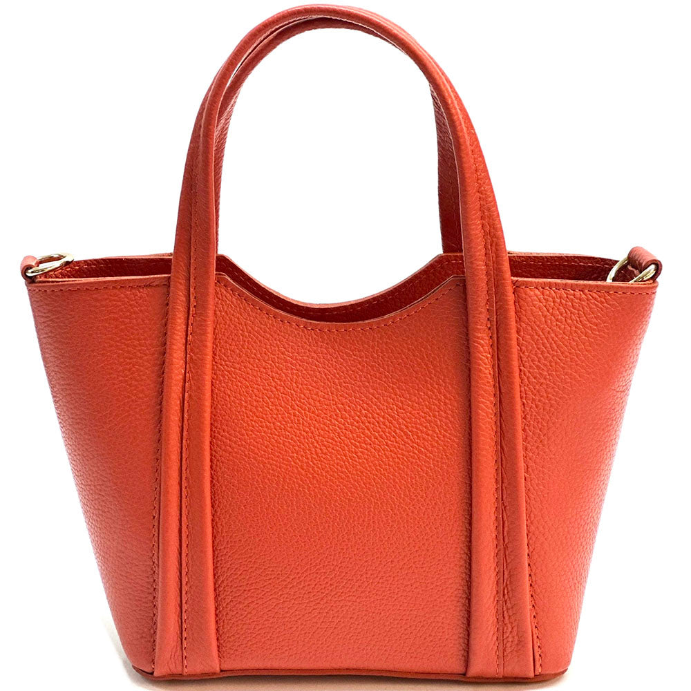Katrine Small Structured Cow Leather Handbag - Made In Italy