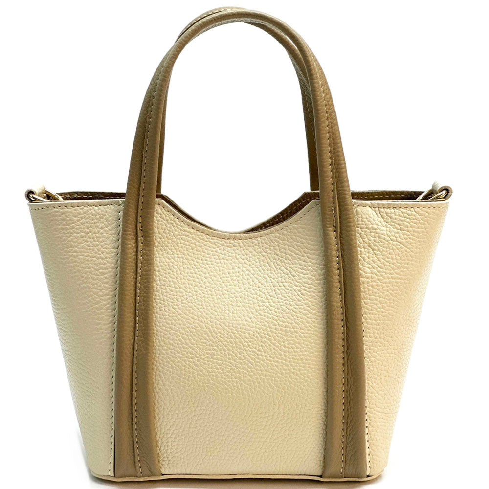 Katrine Small Structured Cow Leather Handbag - Made In Italy