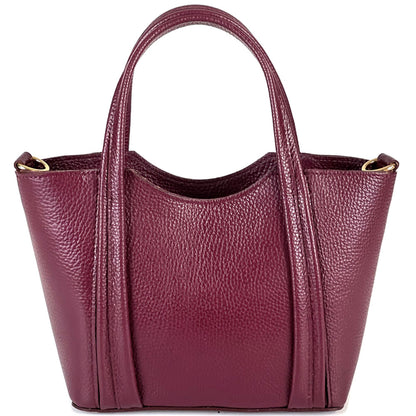 Katrine Small Structured Cow Leather Handbag - Made In Italy