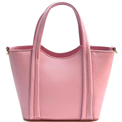 Katrine Small Structured Cow Leather Handbag - Made In Italy