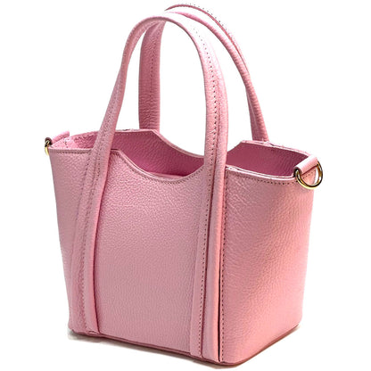 Katrine Small Structured Cow Leather Handbag - Made In Italy