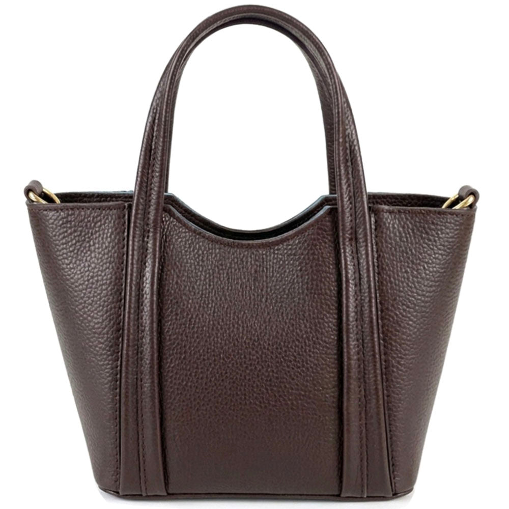 Katrine Small Structured Cow Leather Handbag - Made In Italy