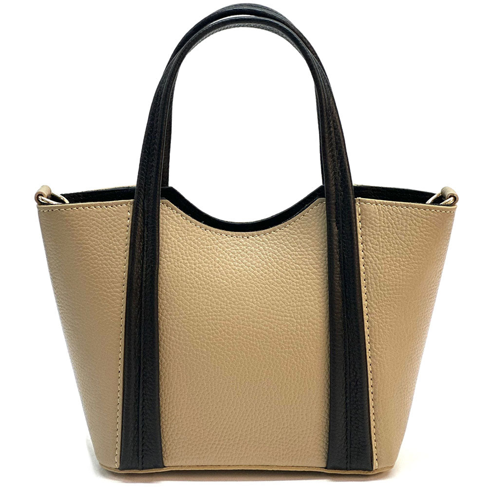 Katrine Small Structured Cow Leather Handbag - Made In Italy