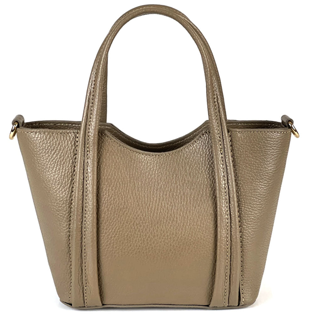 Katrine Small Structured Cow Leather Handbag - Made In Italy