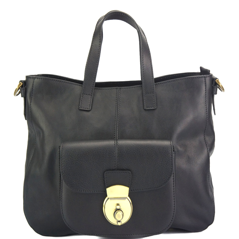 Duomo leather shoulder bag - Made In Italy