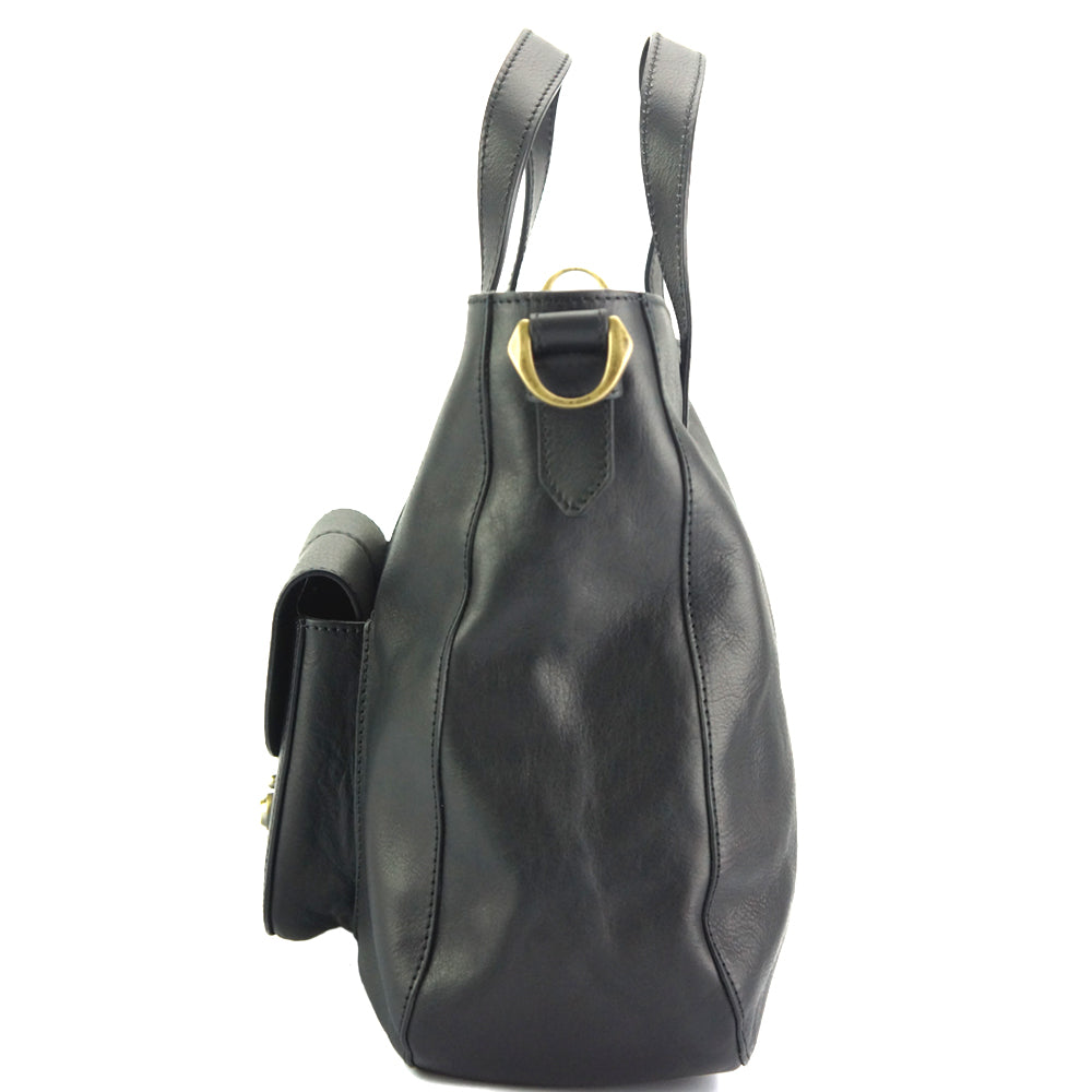 Duomo leather shoulder bag - Made In Italy