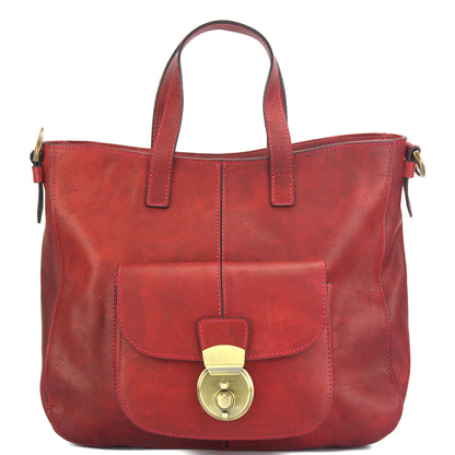 Duomo leather shoulder bag - Made In Italy