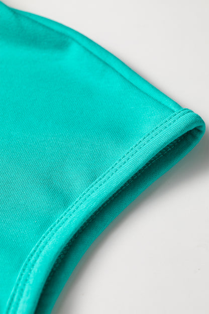 Sea Green Relaxed Fit Polo T Shirt Dress