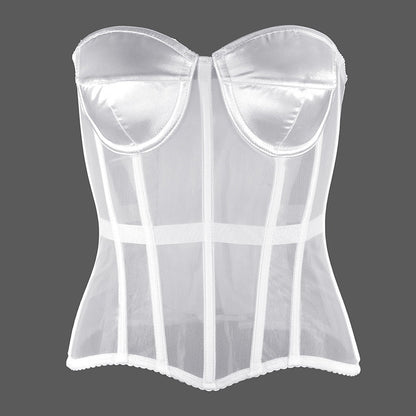 Early spring perspective mesh thin shaping corset, European and American women&