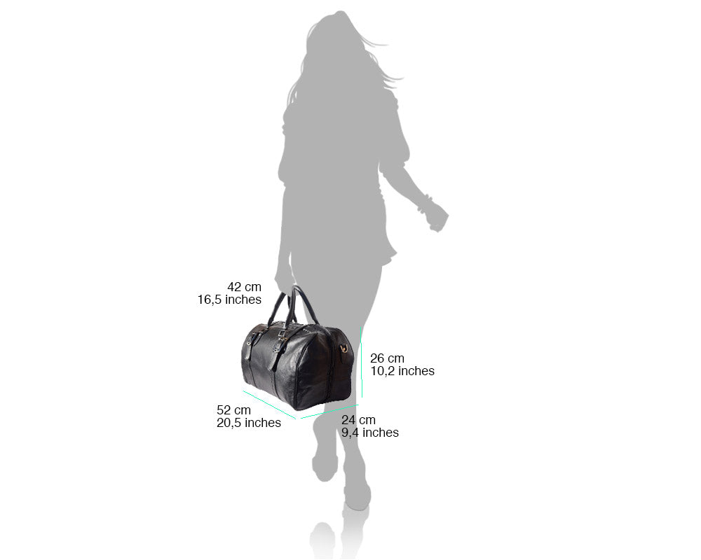 Fortunato Leather travel bag - Made In Italy